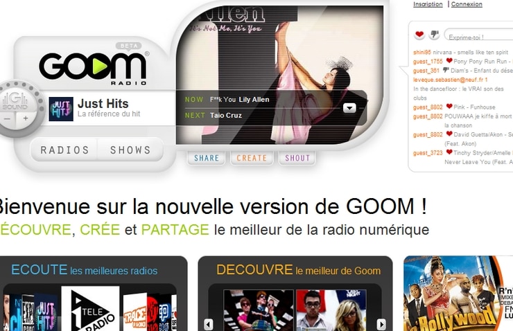 goomradio numérique nouveau site
