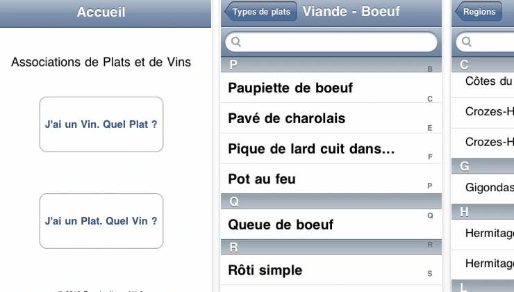 iphone choisir vins et plats iphone choisir vins et plats