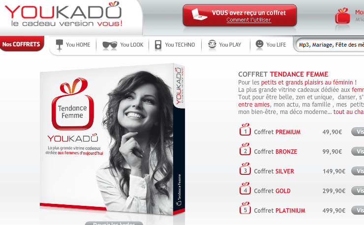 coffrets cadeaux youkado