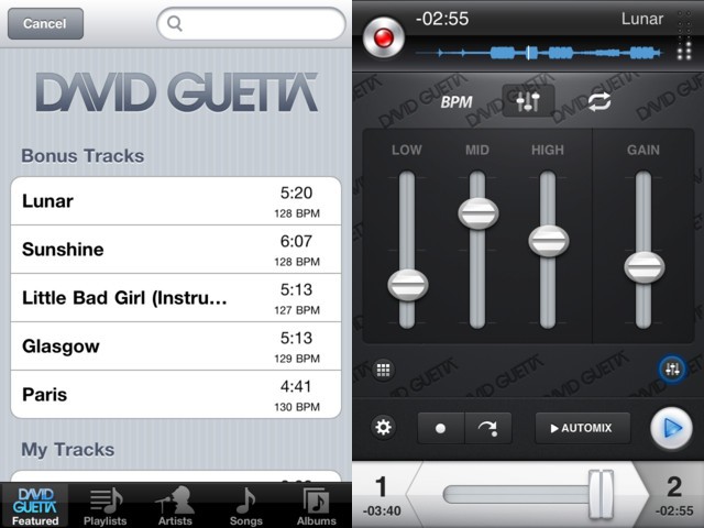 david guetta appli iphone djay