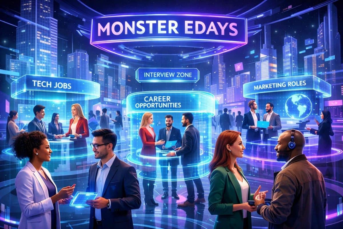 découvrez monster edays, le salon virtuel du recrutement, pour rencontrer des employeurs, postuler aux offres d'emploi et booster votre carrière depuis chez vous.