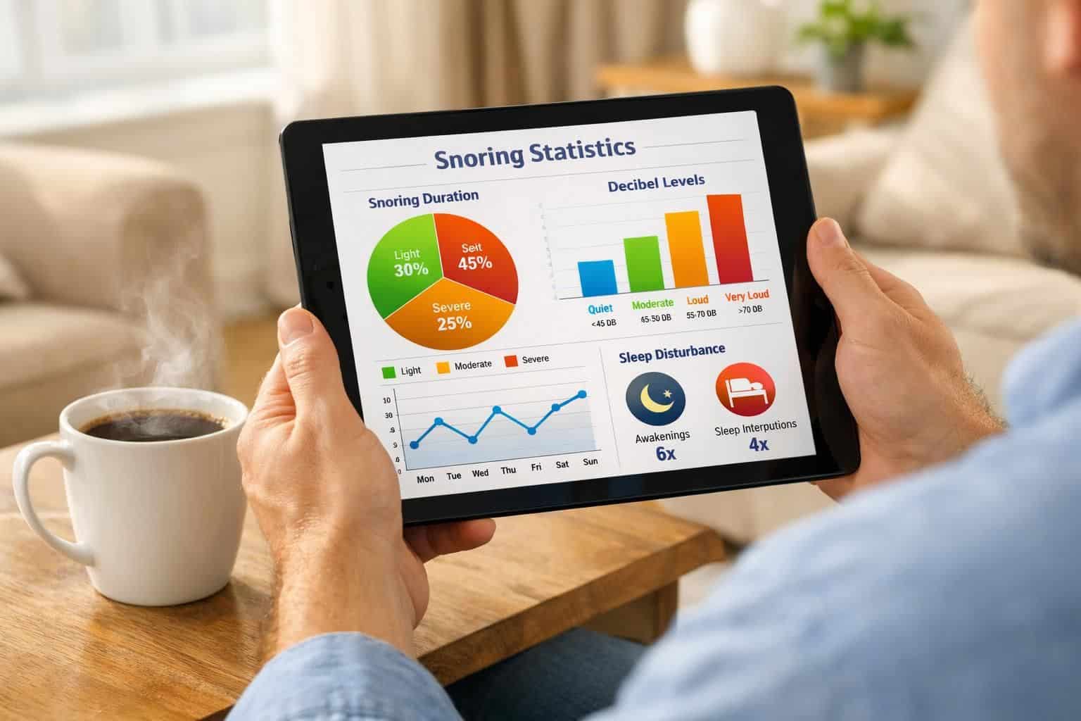 ironfle enregistre, mesure et surveille vos ronflements pour vous aider à mieux comprendre et améliorer votre qualité de sommeil.